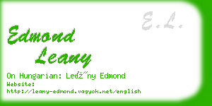 edmond leany business card